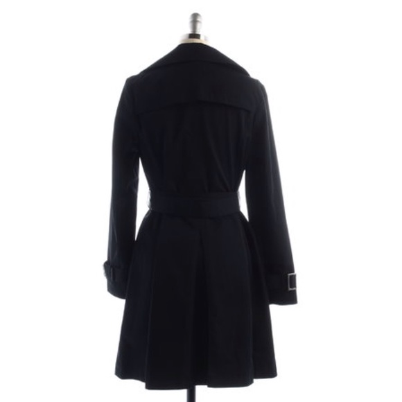 Michael Kors black belted trench coat **Sz Small** - Picture 2 of 4