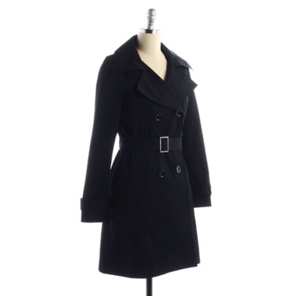 Michael Kors black belted trench coat **Sz Small** - Picture 3 of 4