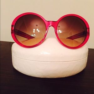 Pink Oval Coach Sunglasses