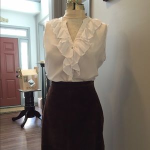 White h&m blouse with Ruffles