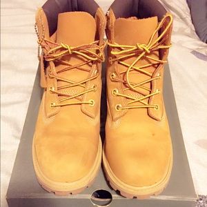 Gently worn kids 5 1/2 Timberland "Butter" boots.
