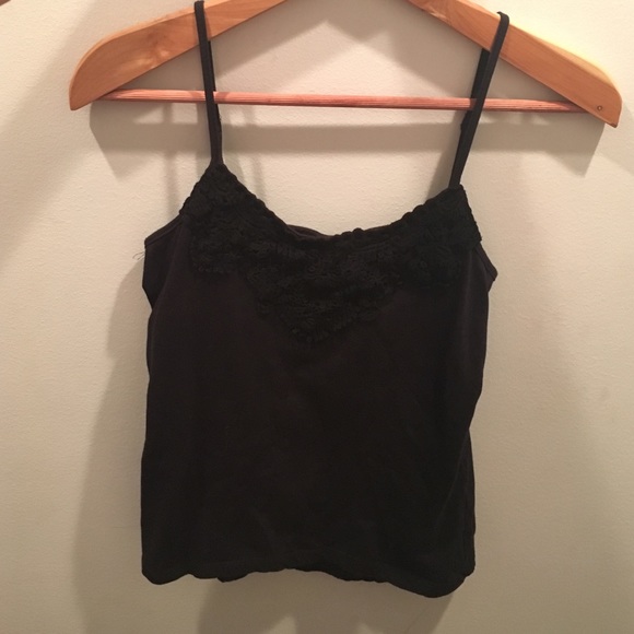 Black tank top with lace