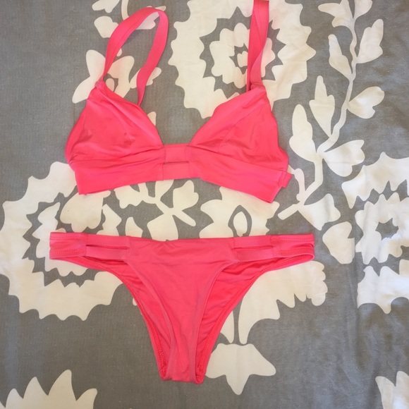 Vitamin A Neutra bralette bikini top and bottom