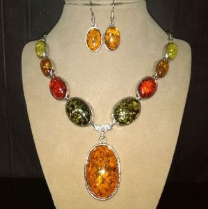 New Silver Plated Jewelry Set $15