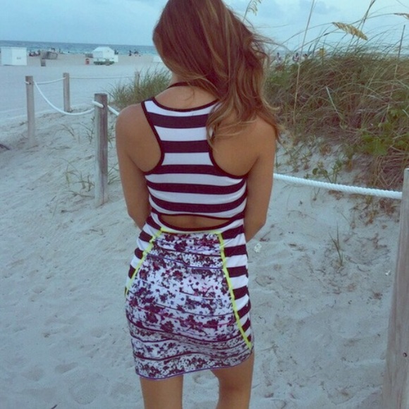 Funky cut out back mini dress