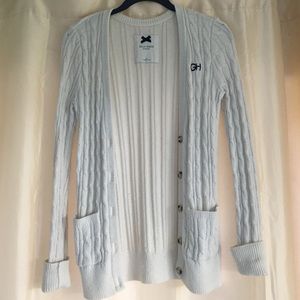 Gilly hicks cream/white sweater cardigan