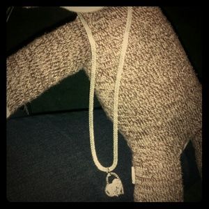 Sterling Silver Hallow Rope Chain w/ Heart Pendant