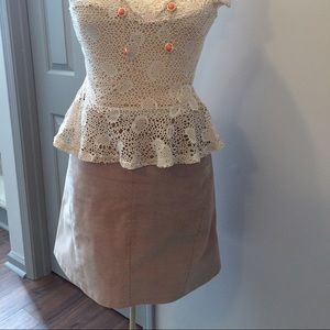 Salmon corduroy DKNY skirt