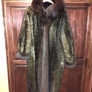 Full length fur coat