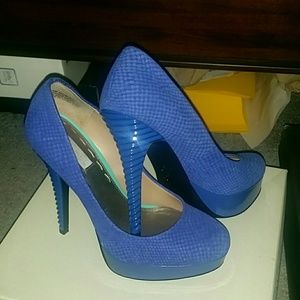 Blue heels worn once!