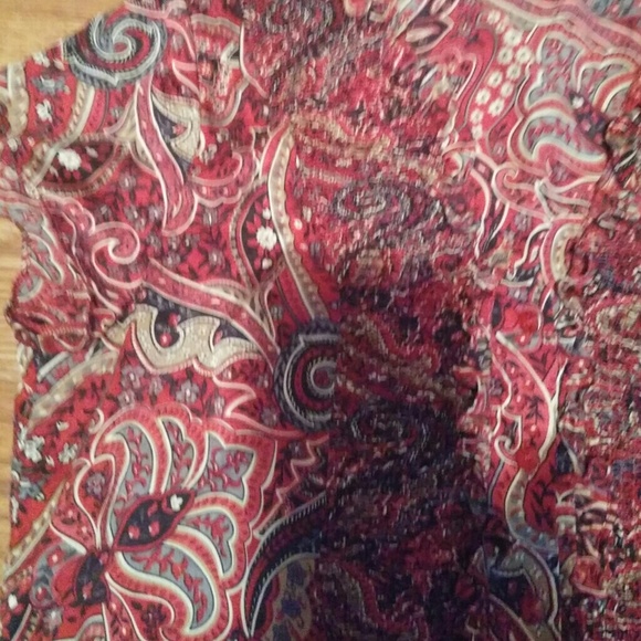 Silk Ruffle Top with Paisley Pattern - Picture 3 of 4