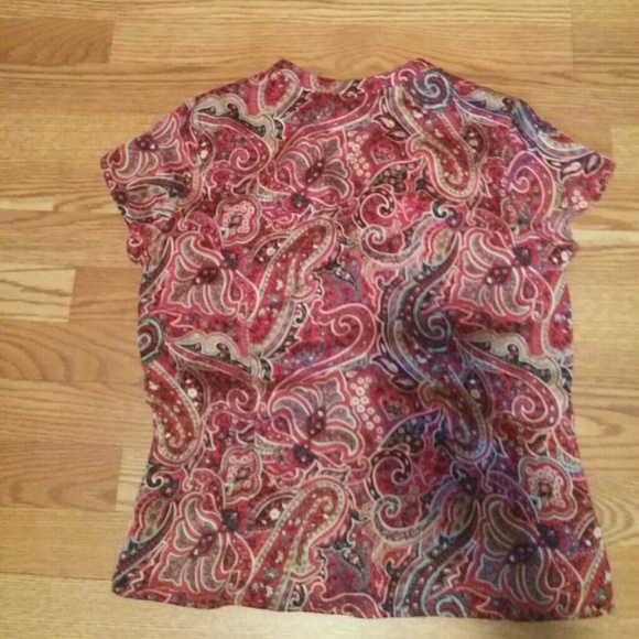 Silk Ruffle Top with Paisley Pattern - Picture 4 of 4
