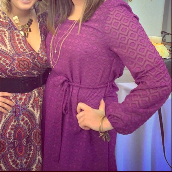 Francesca's Collection | long sleeve purple dress