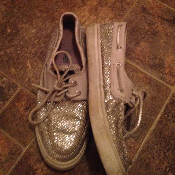 Silver sparkly sperries - Picture 1 of 1