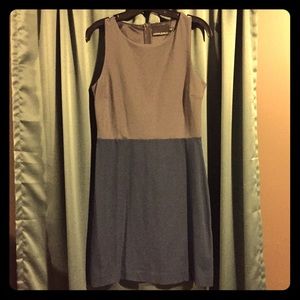 Gray and Blue Dress
