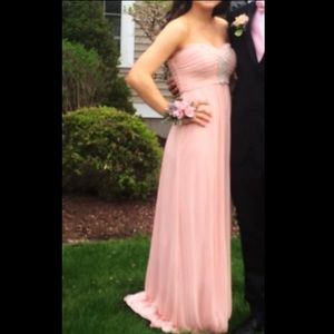 blush pink prom/bridesmaid dress