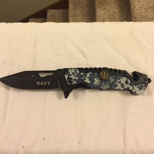 Navy spring assisted pocket knife
