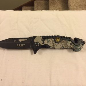 Army spring assisted pocket knife
