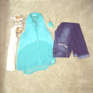Papaya: Teal Top