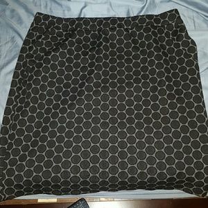 Polka dot knee skirt
