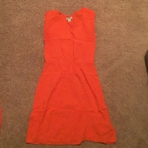 Orange, waistline sundress