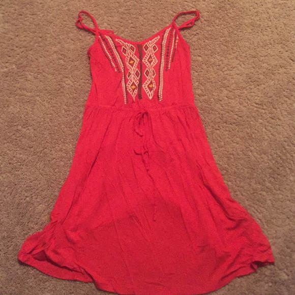 Spegetti strap red/pink dress