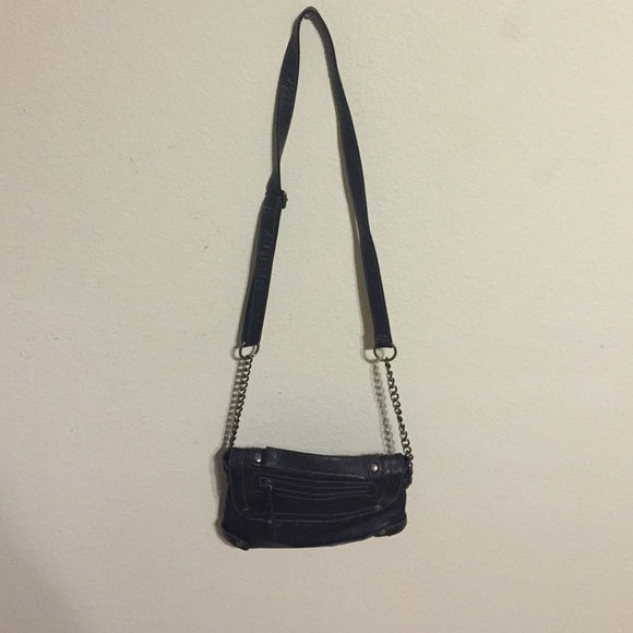 Black long shoulder purse