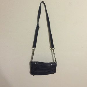 Black long shoulder purse