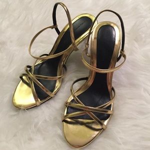 Gorgeous Zara Gold strappy sandals!