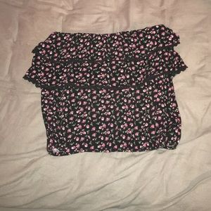 Strapless pacsun ruffle tube top