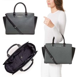 📦 SOLD: Michael Kors Large Selma Two-Tone Satchel