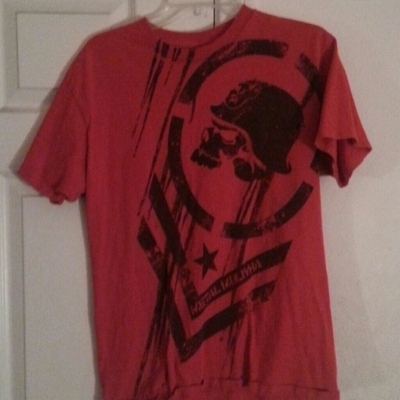 Red METAL MULISHA Mens T-Shirt