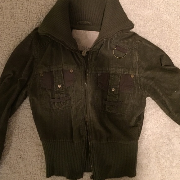 Army green suede jacket