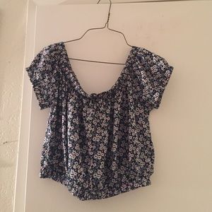 Floral Off Shoulder Crop Top