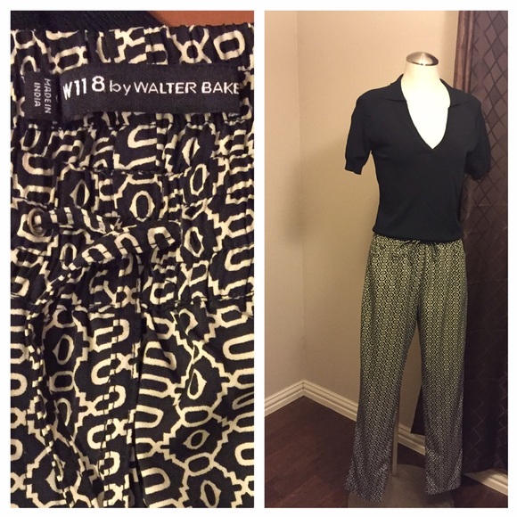W118 Walter Baker Print Drawstring Pants - Picture 1 of 4