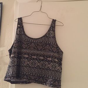 Tribal Print Crop Top