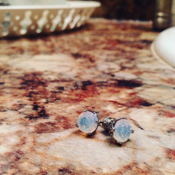 Opal stud earrings