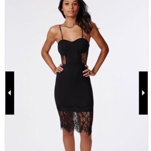 Black lace missguided dress