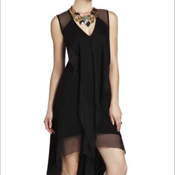 BCBGMAXAZRIA Cydnee Draped Cascade-Front Dress
