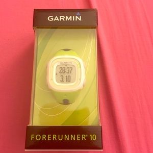 A Garmin watch that has GPS.