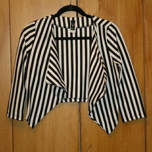 Black & White striped blazer