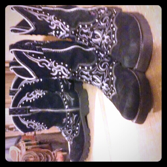 Justin Suede Leather Mid High Gypsy Boots