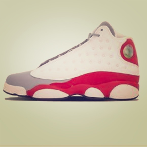 Jordan 13s white and red