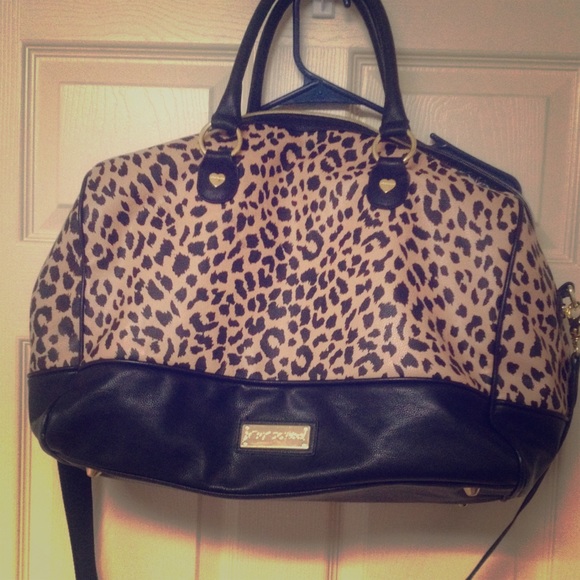 Sale! Betsey Johnson cheetah print weekender tote