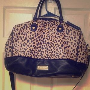 Sale! Betsey Johnson cheetah print weekender tote