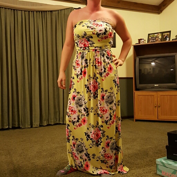Yellow Floral Dress