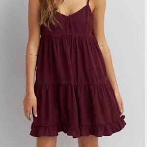 Maroon Baby Doll Dress