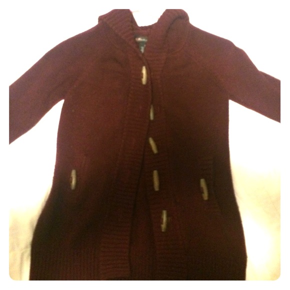 Maroon Button Sweater