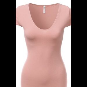 Pink dress with front split