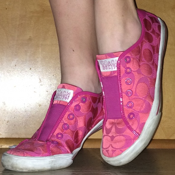 Coach slip sneakers pink